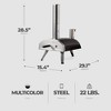 ooni Fyra 12 Inch Portable Powder Coated Steel Hard Wood Pellet Fired Outdoor Countertop Backyard Pizza Oven Ideal for Outdoor Kitchen, Black - 2 of 4