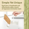 Impresa 2 Pack Japanese-Style Salt Box With Spoon for a Minimalist Kitchen Decor - Spice Jars With Bamboo Lids - 2 of 4