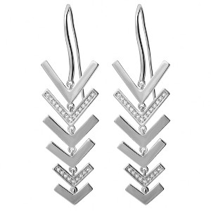 Lucy Quartermaine Art Deco Arrow Drop Earrings - 1 of 4