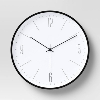 Photo 1 of 19 Plastic Wall Clock White/Black - Project 62