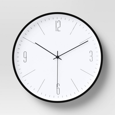 19" Plastic Wall Clock White/Black - Project 62™