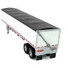 Covered Grain Trailer White with Black Tarp 1/87 (HO) Scale Plastic Model Car by HO Logistics - 4 of 4