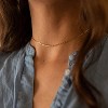 Dainty Gold Chain Choker Necklace 14K Gold Plated Handmade Cute Tiny Beaded Link Choker Necklace Delicate Simple Minimalist Choker Necklace for Women - 4 of 4