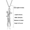 Couple Hug Necklace Set - Stainless Steel Love Pendants for Him & Her, Romantic Jewelry Gift - 2 of 4