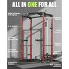 Power Cage, 1200LBS Capacity Squat Rack for Home Gym with Pulley System, Pull-up Bar, Multifunctional Home Gym Equipment with Attachments - 2 of 4
