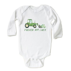 The Juniper Shop Pushin My Luck Baby Long Sleeve Bodysuit - 1 of 3