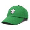Dalix Alien Embroidered UFO Dad Hat Cotton Baseball Cap Adjustable Mens - 4 of 4