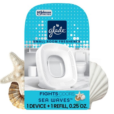 Glade Small Room Freshener Starter Kit for Bathrooms & Small Spaces - Sea Waves - 0.25oz: Oil Non-Powered