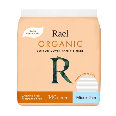 Rael Organic Cotton Cover Micro Thin Panty Liners - Unscented - 140ct :  Target