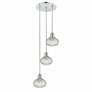 Ithaca - 3 Light Cord Hung Multi Pendant In Industrial Style-21.75 Inches Tall and 12.5 Inches Wide - 1 of 1