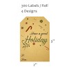 Wrapables Christmas Holiday Gift Tag Stickers and Labels Roll for Gift-Wrapping, Labeling, Package Decoration (300pcs), Great Holiday - 2 of 4