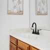 2-Handle 4-Inch Matte Black Bathroom Faucet, Bathroom Vanity Sink Faucets with Pop-up Drain and Supply Hoses - 3 of 4
