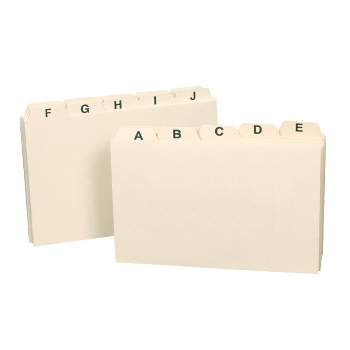 6-4x6 1/3 Cut Index Card Divider tabs File Guides Set of 6 Manilla Card  Stock dividers with tabs