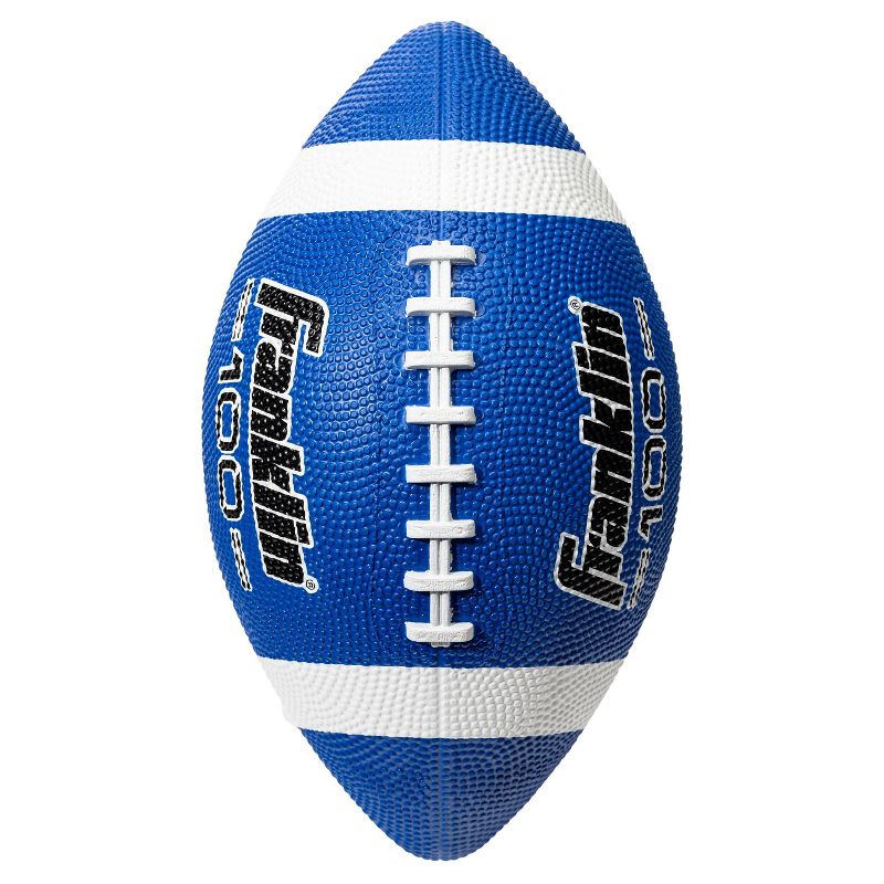 Franklin Sports 100 Series Junior Rubber Football - Blue/White Stripe, 2 of 5