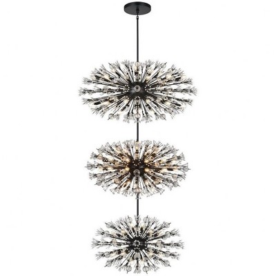 Elegant Lighting Vera 90 - Light Chandelier in  Black
