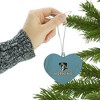 Johns Hopkins University Primary Logo Heart Love Wood Christmas Tree Holiday Ornament - 3 of 3