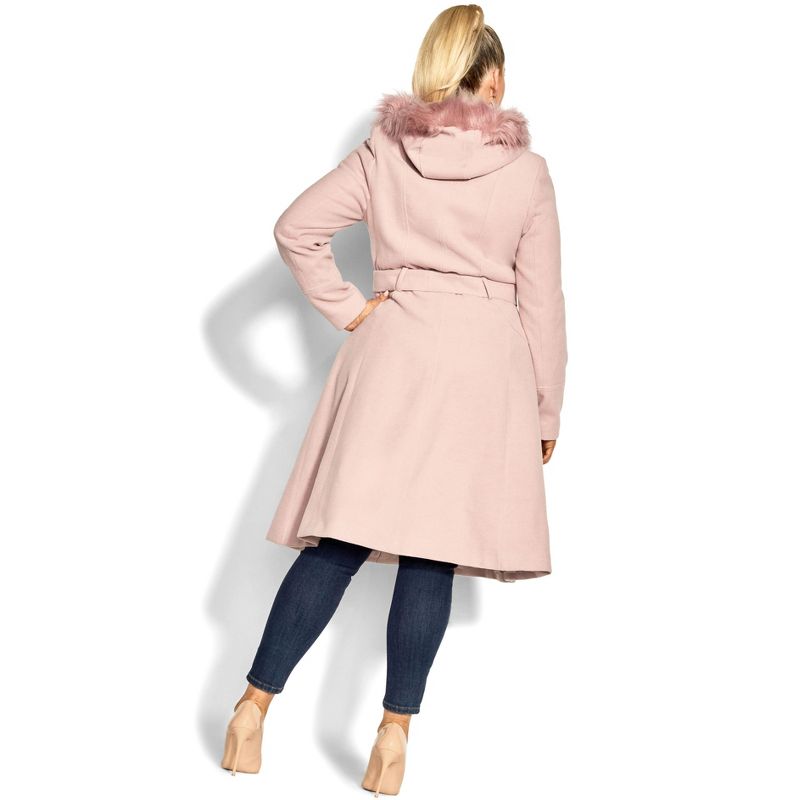 Women's Plus Size Miss Mysterious Coat - blush | CITY CHIC, 3 of 6
