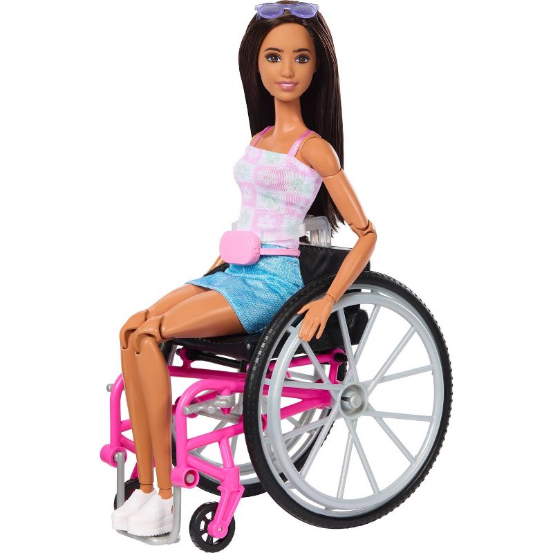 Barbie Brunette Fashion Doll &#38; Service Dog Playset with Wheelchair, Ramp &#38; Accessories (Target Exclusive), 2 of 10