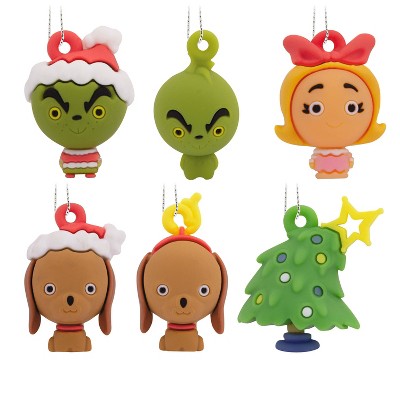 Hallmark Dr. Seuss The Grinch 6pc Mini Christmas Tree Ornament Set