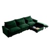 Oversized 122" Corduroy Cloud Modular L-Shaped Sectional Sofa with Big Deep Seat and Storage Ottoman, 4-Piece Free combination Sofa - 4 of 4