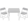 Boys and Girls Folding Table and Chairs Set of 3, Portable Table and Chair with Pu Soft Cushion,Suitable for Eating,Reading and Playing - 4 of 4
