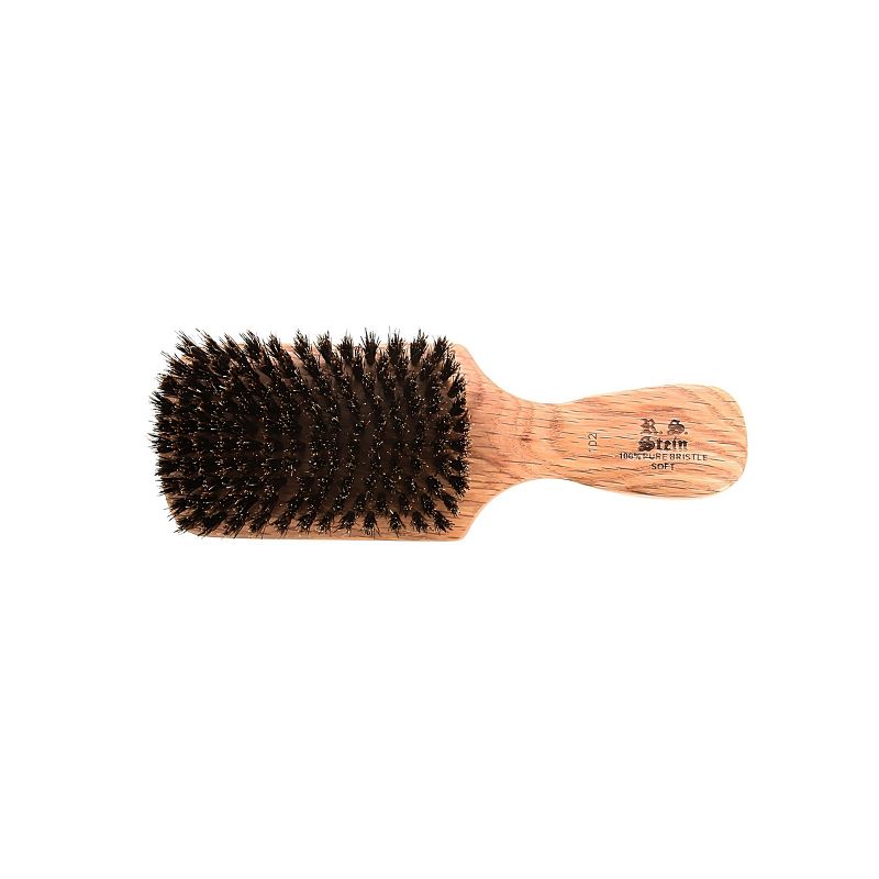 Bass Brushes - Men's Hair Brush Wave Brush 100% Pure Premium  Natural Boar Bristle SOFT Genuine Natural Wood Handle Classic Club/Wave Style Oak Wood, 1 of 6