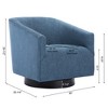 Grungis Accent Chair with Wood Base,Modern Swivel Chair for Bedroom,Reading Room,No Assembly Required - 2 of 4
