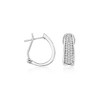 Ross-Simons 0.50 ct. t.w. Pave Diamond Hoop Earrings in Sterling Silver - 3 of 4