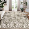 Washable Modern Geometric Rug Non Slip Low Pile Rug Throw Floor Cover Foldable Indoor Carpet for Living Room Bedroom - 3 of 4
