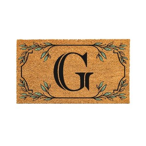 28" x 16" Monogram Coir Mat, Letter  "G" - 1 of 4