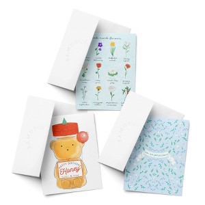 Baby Greeting Card Pack (3ct) "Flowers, Honey, Precious" by Ramus & Co - 1 of 4