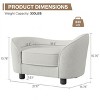 GustoWave Pet Sofa Bed, Chenille Sofa with Washable Cushions, Suitable for Cats and Dogs, Gray - 3 of 4