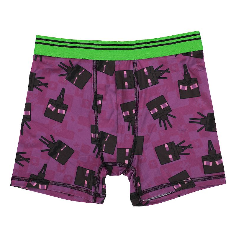 Youth Boys Minecraft Boxer Brief Underwear 5-Pack - Pixelated Comfort for Gamers, 5 of 6