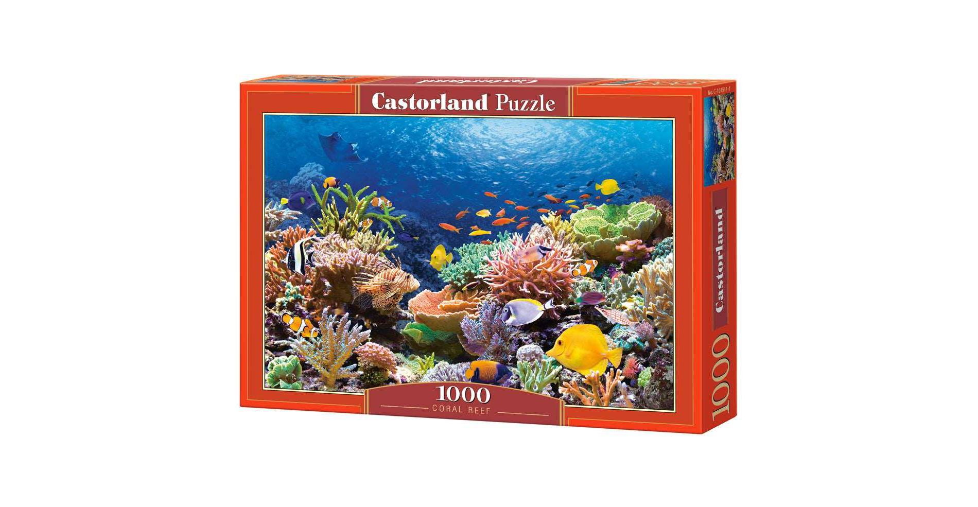 1000 Piece Jigsaw Puzzle, Coral Reef Fishes, Sealife, Ocean, Adult Puzzle, Castorland C-101511-2