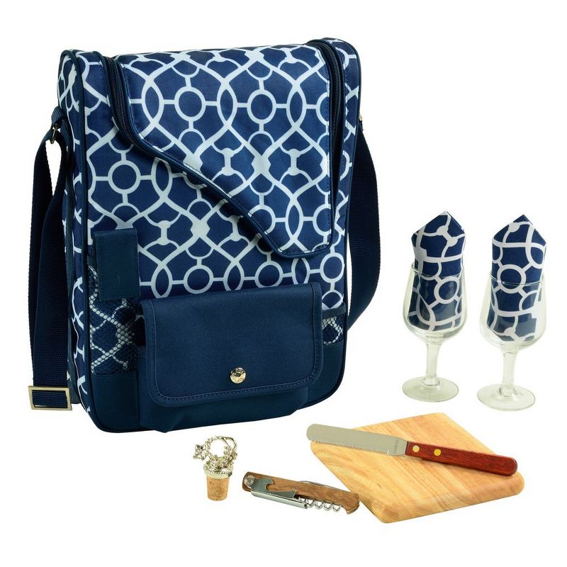 Picnic at Ascot - Wine Carrier Deluxe with Glass Beverage Glasses and Accessories for Two, 3 of 6