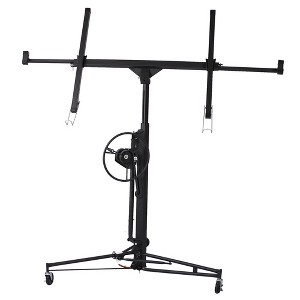 Drywall Lift Panel Hoist Dry Wall Rolling Panel 11' Sheetrock Lift 150LBS Heavy Duty Lifter Construction Tools With Adjustable Telescopic Arm - 1 of 4