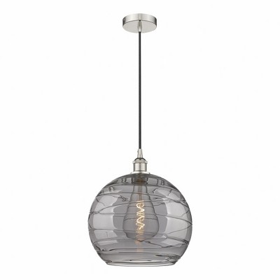 Athens Deco Swirl - 1 Light Pendant In Industrial Style-15.88 Inches Tall and 13 Inches Wide