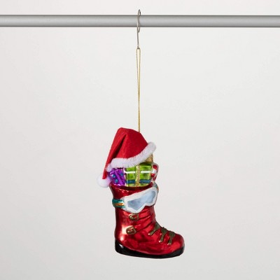5.25"H Sullivans Ski Boot Christmas Ornament, Multicolor, Christmas Tree Decor