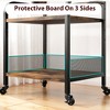 Garvee Large Printer Stand with Power Outlets and USB Ports, Printer Table with Shelf, 4 Tier Rolling Printer Stand for Home Office - 3 of 4
