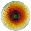 Northlight 20.5" Orange and Yellow Sunflower Glass Bird Bath with Stand - image 3 of 4