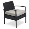 EDYO LIVING 3pc Wicker Outdoor Patio Conversation Furniture Set - 3 of 4