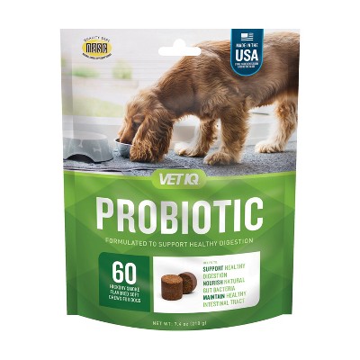 VetIQ Probiotic Support Dog Supplements - Smoke - 60ct