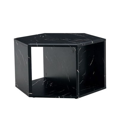NicBex 25 Inch Hexagonal Coffee Table with Storage shelf,Side Center Table for Living Room,Bedroom