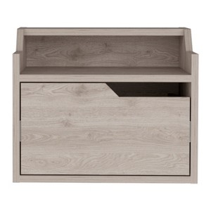 NicBex 13.3 inch Wide Floating Nightstand with 1 Drawer,Modern Side Table with Open Shelf,Bedside Table for Bedroom,Living Room - 1 of 4