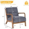 RISOKEYS Mid-Century Modern Accent Chair with Pillow: Stylish Corduroy Upholstery & Easy Assembly - for Living Room, Bedroom, Balcony Decor - 3 of 4