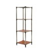 NicBex 4-Tier Storage Shelves,Heavy Duty Stainless steel Storage Shelving Unit for Kitchen,Living Room,Bedroom,Office,Outdoor,Modular Rack - 4 of 4