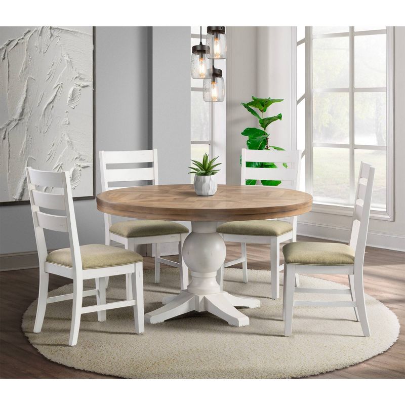 Barrett Round Standard Height Dining Table Natural/White - Picket House Furnishings, 5 of 14
