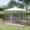 Outsunny Universal Mesh Sidewall Netting Replacement for Gazebos and Canopy Tents with Zippers, (Sidewall Only) - 3 of 4