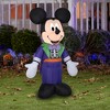 Disney Airblown Inflatable Mickey in Purple Skeleton Costume Disney , 3.5 ft Tall, Multi - image 2 of 2