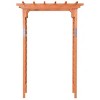 Costway Arbor Over 7FT High Wooden Garden Arch Trellis Pergola Outdoor Patio Plant - 3 of 4